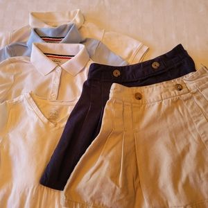 GIRLS SIZE 6X- FRENCH TOAST 2 SKORTS AND 4 TOPS
